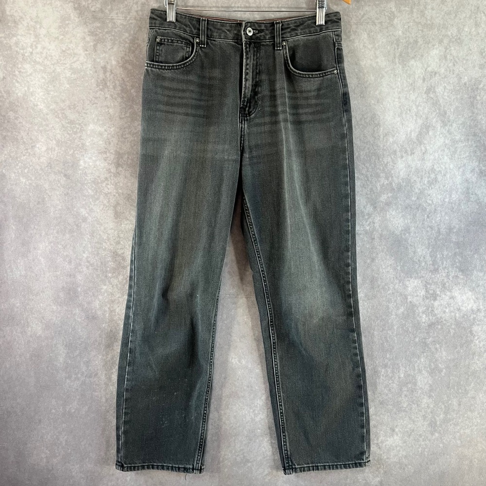 We The Free Pacifica Slim Straight Leg Jeans Womens 30 Faded Black High Rise